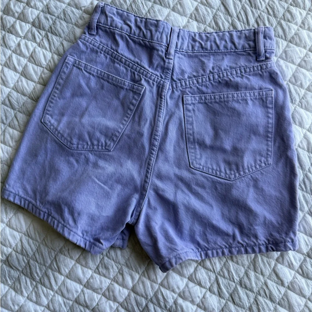 Zara Lavender Denim Shorts‎